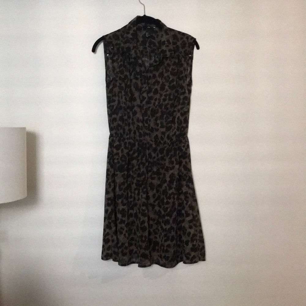 H&M Animal Print buttondown sleeveless dress